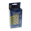 duplex receptacle plate shown upright on a white background.
