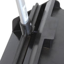 Black H.B. Smith lobby dustpan featuring a long, silver-toned handle with a black grip.