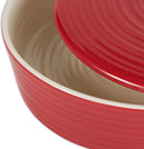RSVP International Stoneware Tortilla Warmer & Server with Lid, Dishwasher, Microwave and Oven Safe, 10" Dia x 3", Red