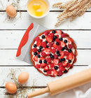 Mrs. Anderson's Giant Cake Lifter with a comfortable red silicone handle and a wide stainless steel blade.