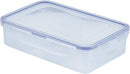 LocknLock Easy Essentials On The Go Meal Prep Lunch Box, Airtight Containers with Lid, BPA Free, Rectangle (3 Section) -27 oz, Clear