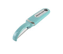 KitchenAid Classic Euro Peeler in Aqua Sky with swivel stainless steel blade and ergonomic handle, shown on a white background.