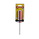 KC Standard Flathead Screwdriver, Red & White Handle, 1/4 inch by 4 inch