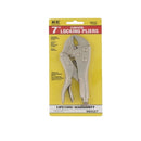KC Quality Pliers - 7 inch curved locking pliers, featuring a silver metal finish and a curved jaw design for various gripping tasks.