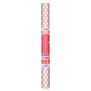 Roll of Arbor Rose self-adhesive vinyl shelf and drawer liner unrolled to show floral design, with pink and green tones on a white background.