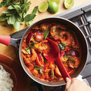 Rachael Ray Cook + Create Nonstick Sauté Pan with Lid, 3 Quart, Red
