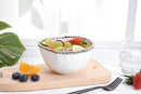 Elegant Pampa Bay Salerno small white bowl with a distinctive silver beaded edge, ideal for serving or decor.
