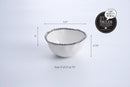 Elegant Pampa Bay Salerno small white bowl with a distinctive silver beaded edge, ideal for serving or decor.