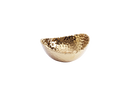 Hammered gold decorative bowl with textured finish, measuring 7.5 x 6.5 x 3.5 inches.