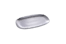 Pampa Bay Millennium large serving platter, showcasing its unique textured silver finish and sophisticated design for serving food.
