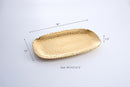 Pampa Bay Golden Millennium large serving platter, showcasing its unique textured gold finish and sophisticated design for serving food.