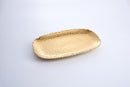 Pampa Bay Golden Millennium large serving platter, showcasing its unique textured gold finish and sophisticated design for serving food.