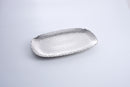 Pampa Bay Millennium large serving platter, showcasing its unique textured silver finish and sophisticated design for serving food.