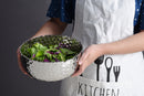 Large Ceramic Silver Round Bowl