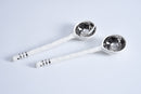 Salad Server Set  White