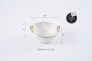 Ceramic White with Gold Band Snack Bowl