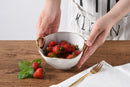 Ceramic White with Gold Band Snack Bowl