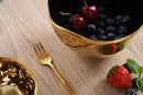 Ceramic Gold and Black Small Bowl