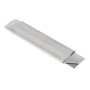 Helping Hand retractable carton cutter in a white plastic body, packaged on a blue and white card, labeled in English, Spanish, and French.