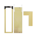 Full-length over-the-door mirror with a light wood-colored frame. The set includes the mirror, back panel with attached hanging hooks, and a close-up view of the frame's corner design.