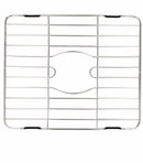 Premium Stainless Steel Kitchen Sink Grid, ideal for protecting sinks and drying dishes. This durable rack features rubberized feet and an opening for the drain, designed for easy operation and versatile kitchen preparation.