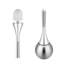 Cylindrical Toilet Brush Stainless and Marble Design