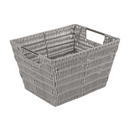 Rattan Tote Grey 12"x10"x8"