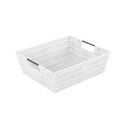 Rattan Tote White 15"x13"x5"