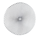 Round Metallic Silver Placemat