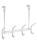 Over The Door Deluxe 4 Hook Chrome