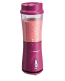 Pink Hamilton Beach personal blender with a clear blending jar.