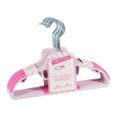 Simplify Kid S Non Slip Plastic Collar Saver Clothing Hangers 12 Pack Pink