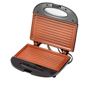 ZENITH Zenith Electric Indoor Panini Grill Maker with Zera Copper Non-Stick Grilling Plates, Countertop Bread Toaster Easy Storage 77062 0