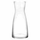 Clear glass wine decanter vase with a narrow neck and wide base, 8.625 inches tall, shown on a white background.