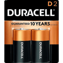 Two Alkaline D Batteries with a white background.