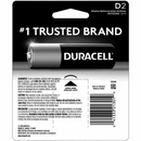 Two Alkaline D Batteries with a white background.