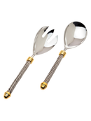 Serving Spoon Set Stainless and Gold