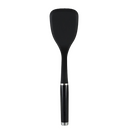 Black KitchenAid Classic Solid Turner with a wide head and ergonomic handle, shown on a white background.