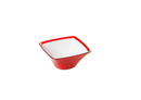 4" Square Sm Red Acrylic Bowl