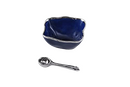 Porcelain Blue Bowl and Spoon Set