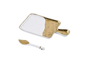 White and Gold Porcelain Serving Tray