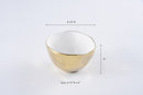 Pampa Bay Moonlight serving bowl, featuring a white porcelain body and a luxurious gold titanium edge that resists tarnishing.