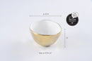 Pampa Bay Moonlight serving bowl, featuring a white porcelain body and a luxurious gold titanium edge that resists tarnishing.