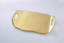 Porcelain Gold Tray With Handles (Challah Tray)