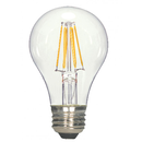 Energy-efficient LED light bulb in a classic A19 shape with a clear glass enclosure and filament-style LEDs.