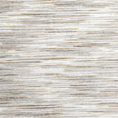  Folded 70" x 120" white and silver jacquard tablecloth neatly displayed on a white background.
