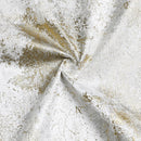 white jacquard napkins with a gold tree design