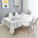 White Gold Rays Jacquard Tablecloth 60"x90"