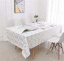 Velvet Tablecloth- White with Gold Foil Dotted Print