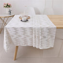 Velvet Tablecloth- White with Gold Foil Dotted Print